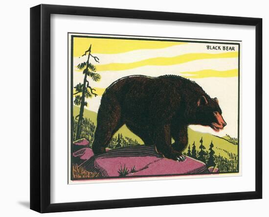 Black Bear-null-Framed Art Print