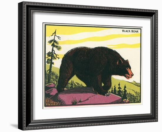 Black Bear-null-Framed Art Print