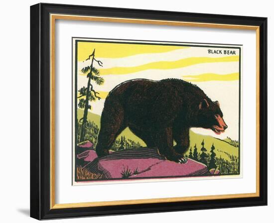 Black Bear-null-Framed Art Print