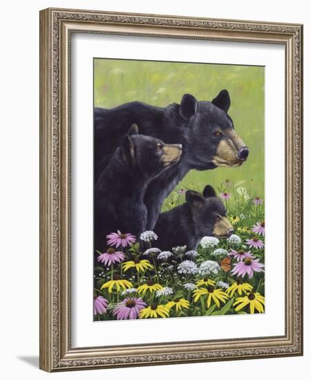 Black Bears-Fred Szatkowski-Framed Art Print