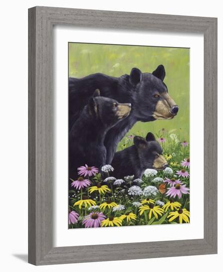 Black Bears-Fred Szatkowski-Framed Art Print