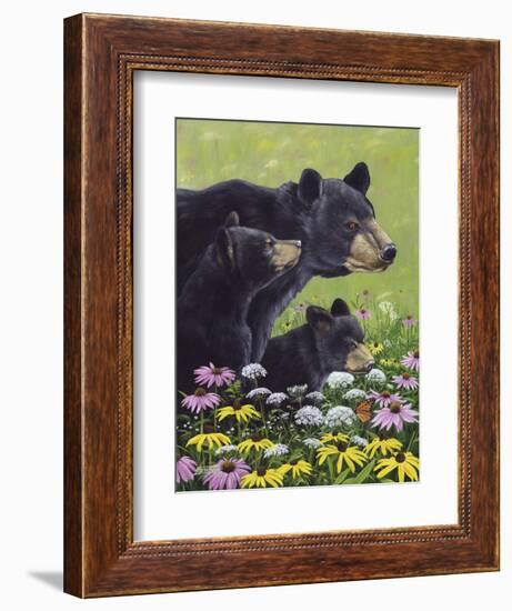 Black Bears-Fred Szatkowski-Framed Premium Giclee Print