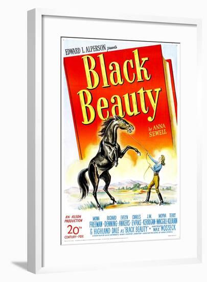 Black Beauty, Mona Freeman, 1946-null-Framed Art Print