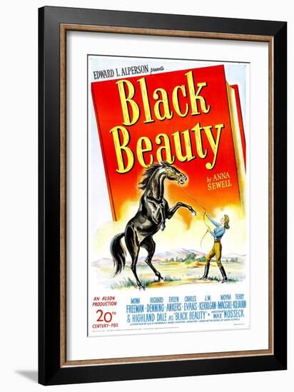 Black Beauty, Mona Freeman, 1946-null-Framed Art Print