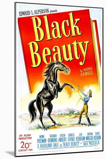 Black Beauty, Mona Freeman, 1946-null-Mounted Art Print