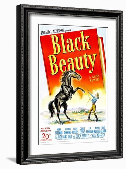 Black Beauty, Mona Freeman, 1946-null-Framed Art Print