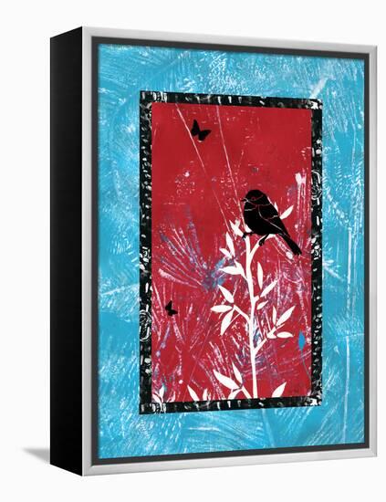 Black Bird Song-Bee Sturgis-Framed Stretched Canvas