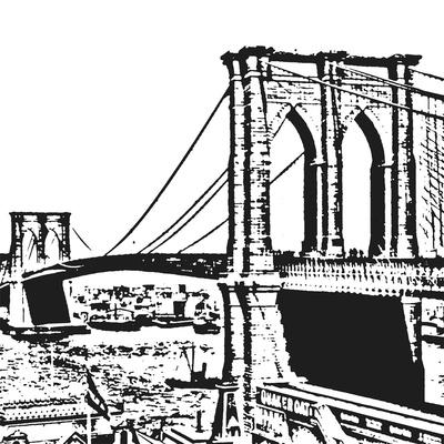 Black Brooklyn Bridge' Art Print - Veruca Salt Black Brooklyn Bridge' Art Print - Veruca Salt