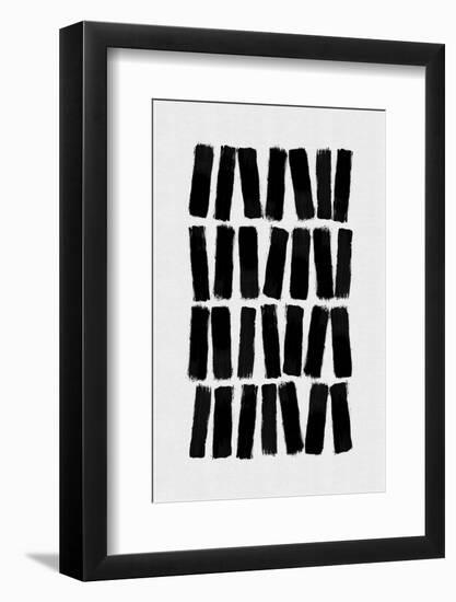 Black Brush Strokes-Orara Studio-Framed Photographic Print