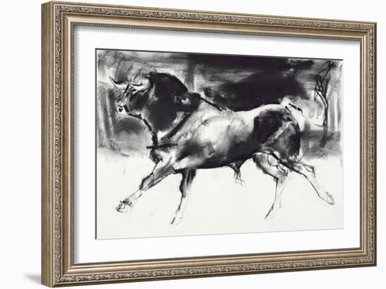 Black Bull-Mark Adlington-Framed Giclee Print