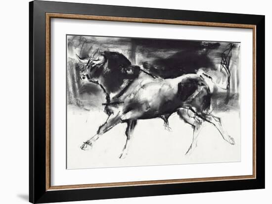 Black Bull-Mark Adlington-Framed Giclee Print