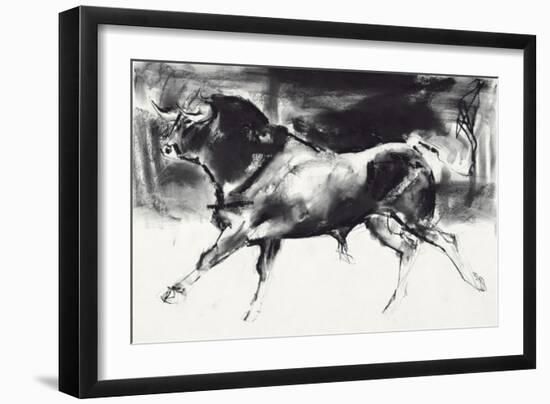 Black Bull-Mark Adlington-Framed Giclee Print