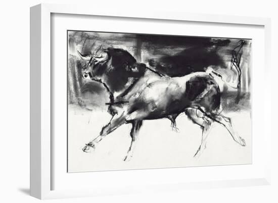 Black Bull-Mark Adlington-Framed Giclee Print