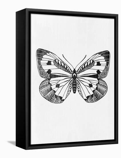 Black Butterfly III-Eline Isaksen-Framed Stretched Canvas