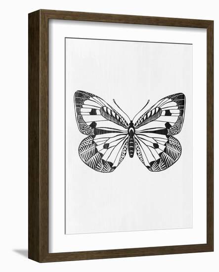 Black Butterfly III-Eline Isaksen-Framed Art Print