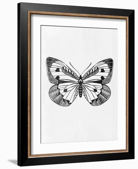 Black Butterfly III-Eline Isaksen-Framed Art Print