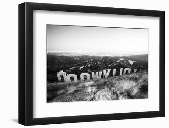 Black California Series - Hollywood Sign by Night-Philippe Hugonnard-Framed Photographic Print