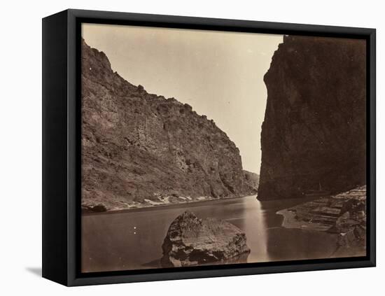 Black Cañon, Colorado River, Looking Below, Near Camp 7, 1871-Timothy O'Sullivan-Framed Premier Image Canvas