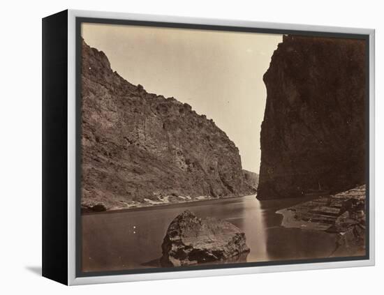 Black Cañon, Colorado River, Looking Below, Near Camp 7, 1871-Timothy O'Sullivan-Framed Premier Image Canvas
