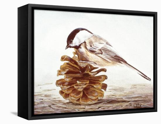 Black-Capped Chickadee-Rusty Frentner-Framed Premier Image Canvas