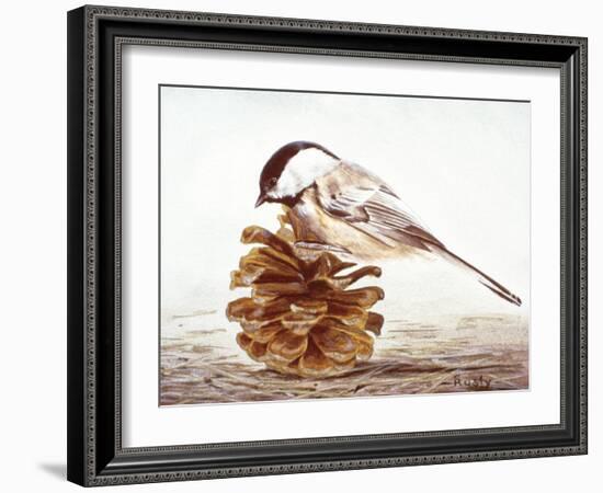 Black-Capped Chickadee-Rusty Frentner-Framed Giclee Print