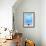 Black Cat and Blue Wall-Steven Boone-Framed Photographic Print displayed on a wall