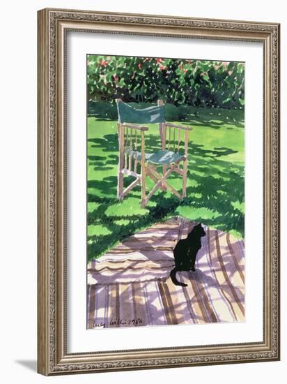 Black Cat and Dappling, 1986-Lucy Willis-Framed Giclee Print