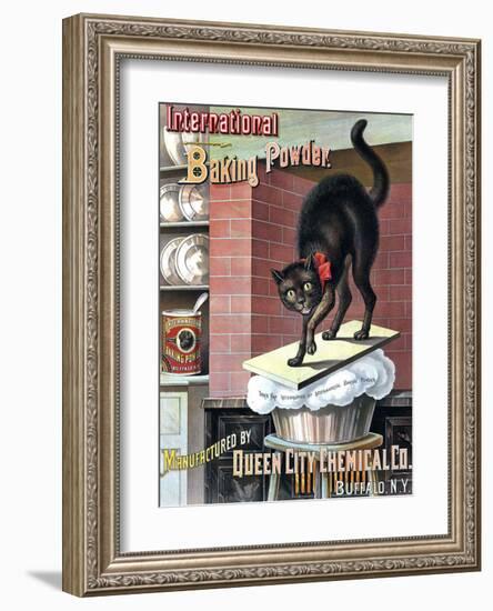 Black Cat Baking Powder-Tom Captain-Framed Art Print