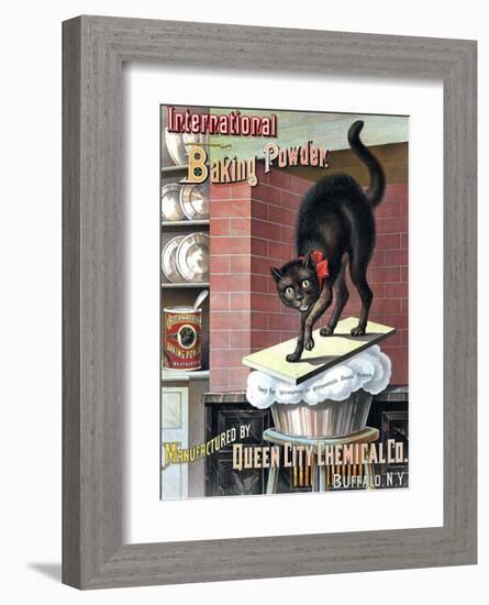 Black Cat Baking Powder-Tom Captain-Framed Art Print