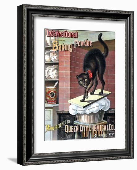 Black Cat Baking Powder-Tom Captain-Framed Art Print