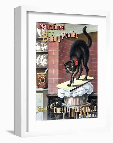 Black Cat Baking Powder-Tom Captain-Framed Art Print