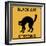 Black Cat Crossing-Tina Lavoie-Framed Giclee Print