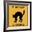 Black Cat Crossing-Tina Lavoie-Framed Giclee Print