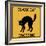 Black Cat Crossing-Tina Lavoie-Framed Giclee Print