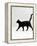 Black Cat (Felis Catus) Walking Profile-Jane Burton-Framed Premier Image Canvas