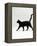 Black Cat (Felis Catus) Walking Profile-Jane Burton-Framed Premier Image Canvas