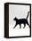 Black Cat (Felis Catus) Walking Profile-Jane Burton-Framed Premier Image Canvas