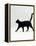 Black Cat (Felis Catus) Walking Profile-Jane Burton-Framed Premier Image Canvas