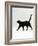 Black Cat (Felis Catus) Walking Profile-Jane Burton-Framed Photographic Print