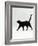 Black Cat (Felis Catus) Walking Profile-Jane Burton-Framed Photographic Print