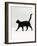 Black Cat (Felis Catus) Walking Profile-Jane Burton-Framed Photographic Print