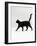 Black Cat (Felis Catus) Walking Profile-Jane Burton-Framed Photographic Print