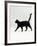 Black Cat (Felis Catus) Walking Profile-Jane Burton-Framed Photographic Print