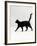 Black Cat (Felis Catus) Walking Profile-Jane Burton-Framed Photographic Print