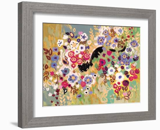 Black Cat Garden-Natasha Wescoat-Framed Giclee Print