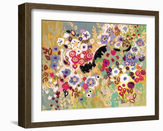 Black Cat Garden-Natasha Wescoat-Framed Giclee Print