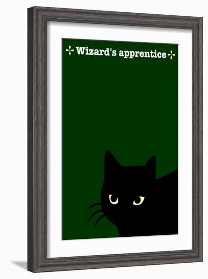 Black Cat in Green-Ikuko Kowada-Framed Giclee Print