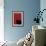 Black Cat in Red-Ikuko Kowada-Framed Giclee Print displayed on a wall