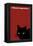 Black Cat in Red-Ikuko Kowada-Framed Premier Image Canvas