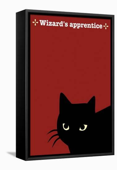 Black Cat in Red-Ikuko Kowada-Framed Premier Image Canvas